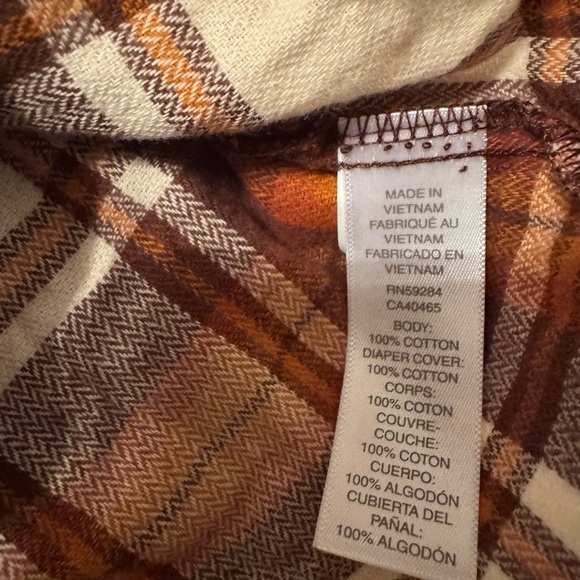 The Children’s Place Mommy and Me Plaid Long Sleeve Tops - Brown and White - Picture 4 of 10